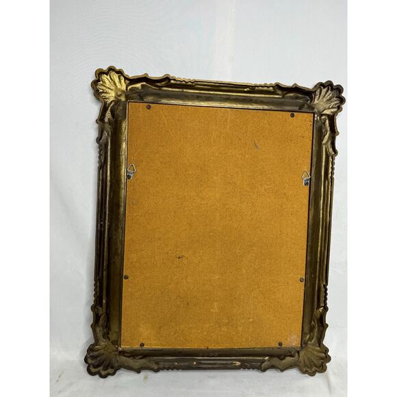 Vintage 1973 Plastic Dart Framed Floral and Butterflies Picture Under Glass - Picture 8 of 9